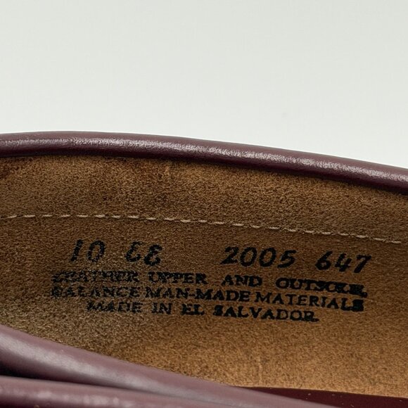 GH Bass Weejuns Mens 10 EE Burgundy Penny Loafers Leather Casual Slip On Shoes - Picture 9 of 9